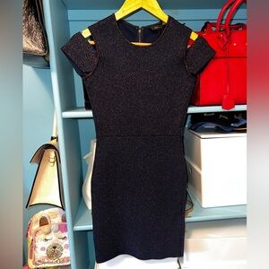 BCBG Max Azria - Navy Mini Dress with Sparkles - XXS